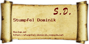 Stumpfel Dominik névjegykártya